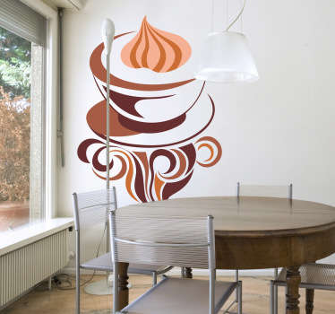 Sticker cuisine illustration capuccino - TenStickers