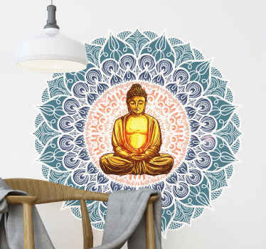 Vinilo mandala de chakra con buda - TenVinilo