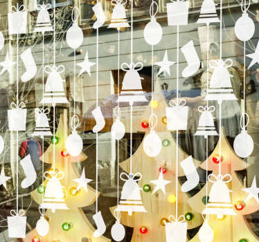 Kerstsokken kerststicker thema - TenStickers