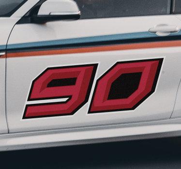 Anpassningsbara racerbilar nummer motorcykel dekaler - Tenstickers