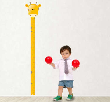 Giraffe Height Chart Kids Sticker - TenStickers