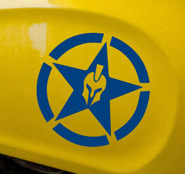 Sticker moto étoile spartiate - TenStickers