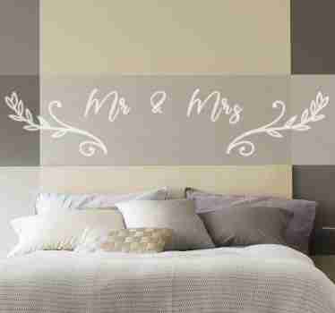 Sticker Tête de Lit Monsieur et madame - TenStickers