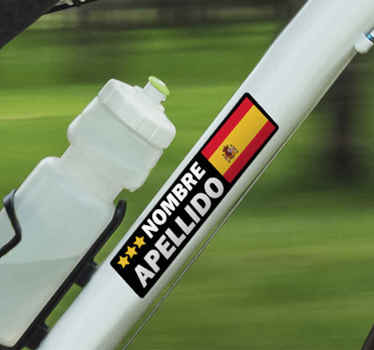 Vinilo bandera y nombre personalizable - TenVinilo