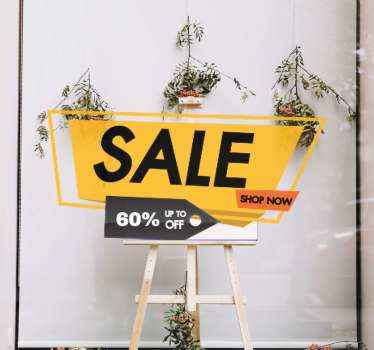 Orange Black Friday window sticker - TenStickers