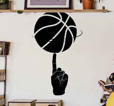 Sticker basket balle sur doigt - TenStickers