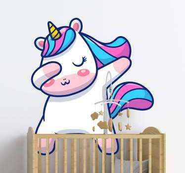 Unicorn dab Movie sticker - TenStickers