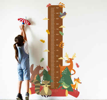 Animal Height Tracker height chart wall sticker - TenStickers