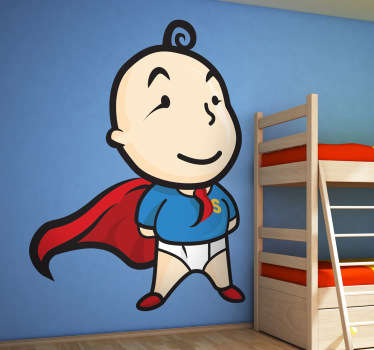 Sticker kinderkamer superheld baby - TenStickers