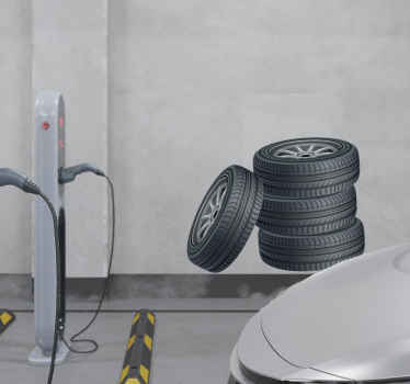 Sticker roues empilées - TenStickers