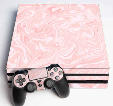 Pink psychedelic marble texture ps4 skin - TenStickers