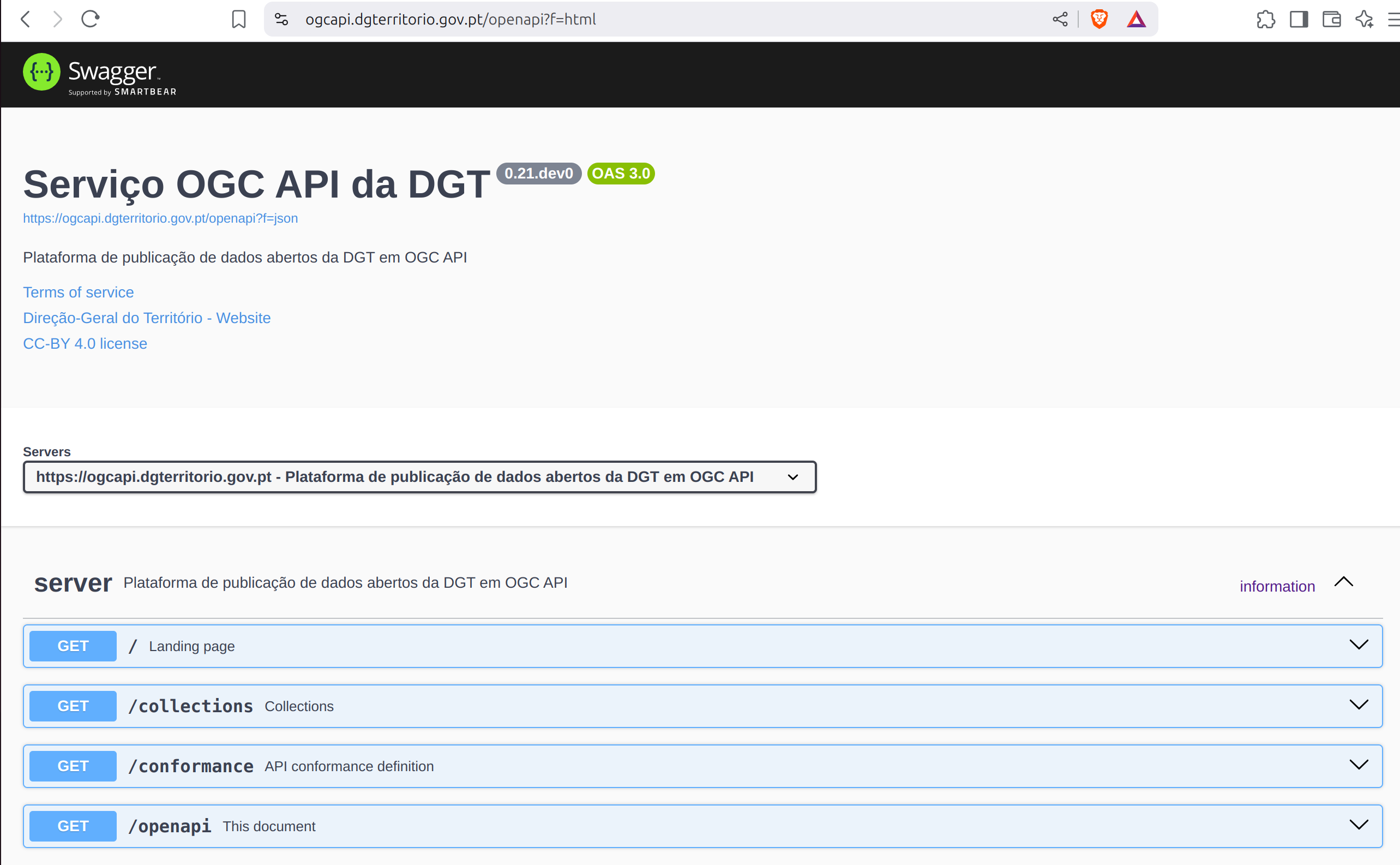 Documentação da OpenAPI