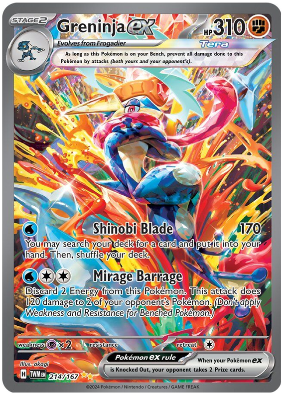 Greninja ex - Twilight Masquerade #214 Pokemon Card