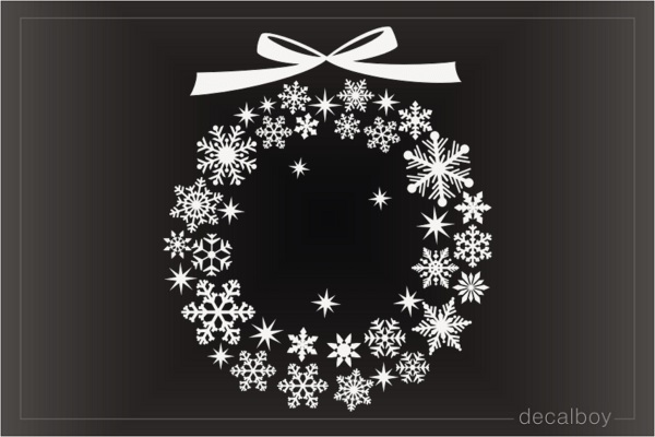 Christmas Wreath Decal