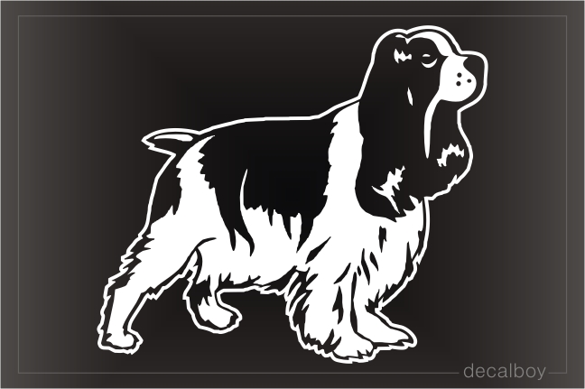 English Cocker Spaniel Car Window Decal