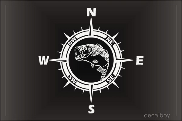 Fishing Compass Decal