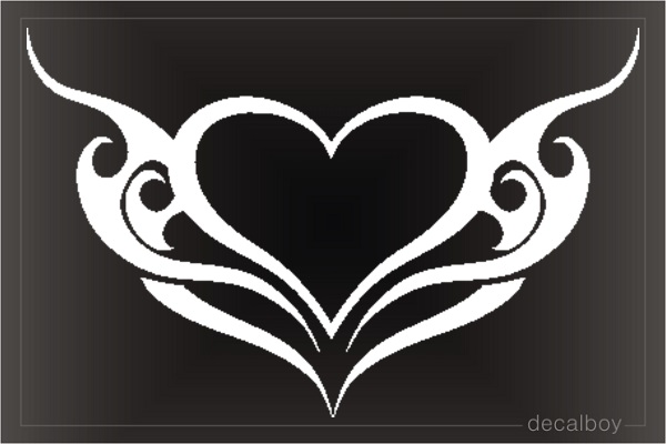 Heart Tribal Die-cut Decal