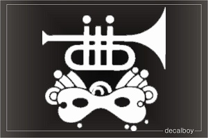 Trumpet Mask Car Decal