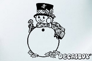 Snow Man Car Decal