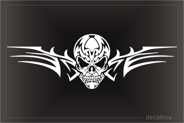 Skull Tribal Car Window Decal