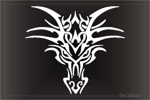 Tribal Dragon Tattoo Face Car Window Decal