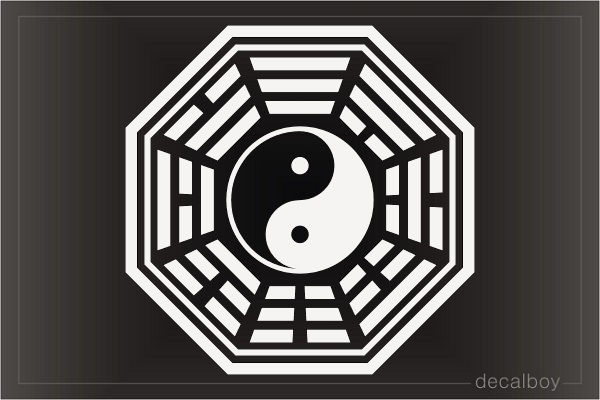 Chinese Bagua Pa Kua Early Heaven Decal