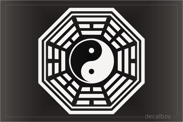 Chinese Bagua Pa Kua Later Heaven Decal