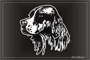 Spaniel Face Car Window Decal