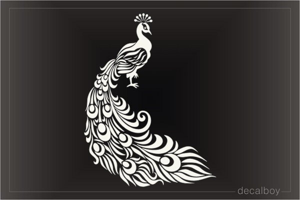 Tribal Peacock Decal