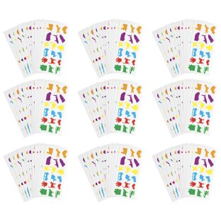 Colorations® Familiar Stickers - Set of 12, 12 Sheets Each