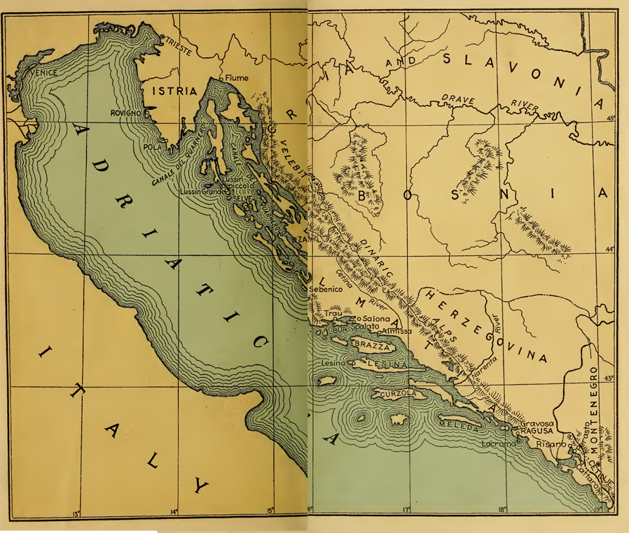 Map of the Adriatic.