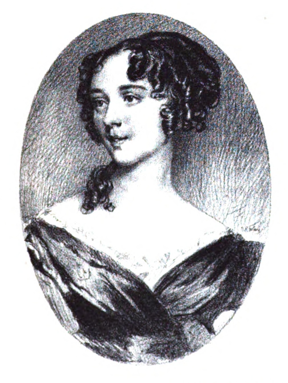 head and shoulders of young woman looking towards her right