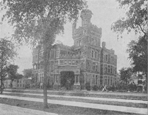 Large stone Gothic-style building.