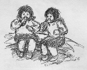 children eating