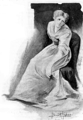 young woman in a long flowing robe