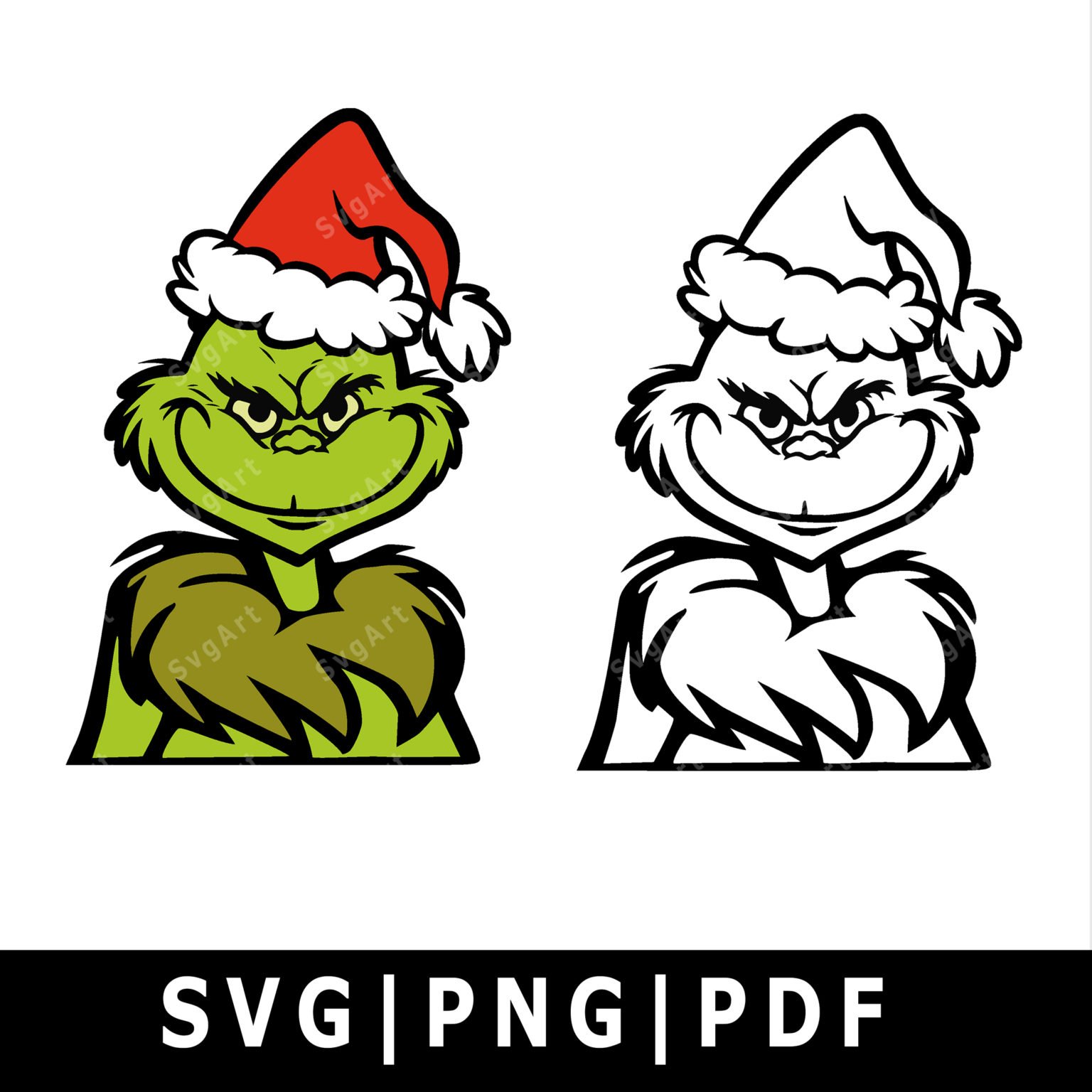 Grinch Face Svg, Png, Pdf, Grinch Face Image, Christmas Cut File F41