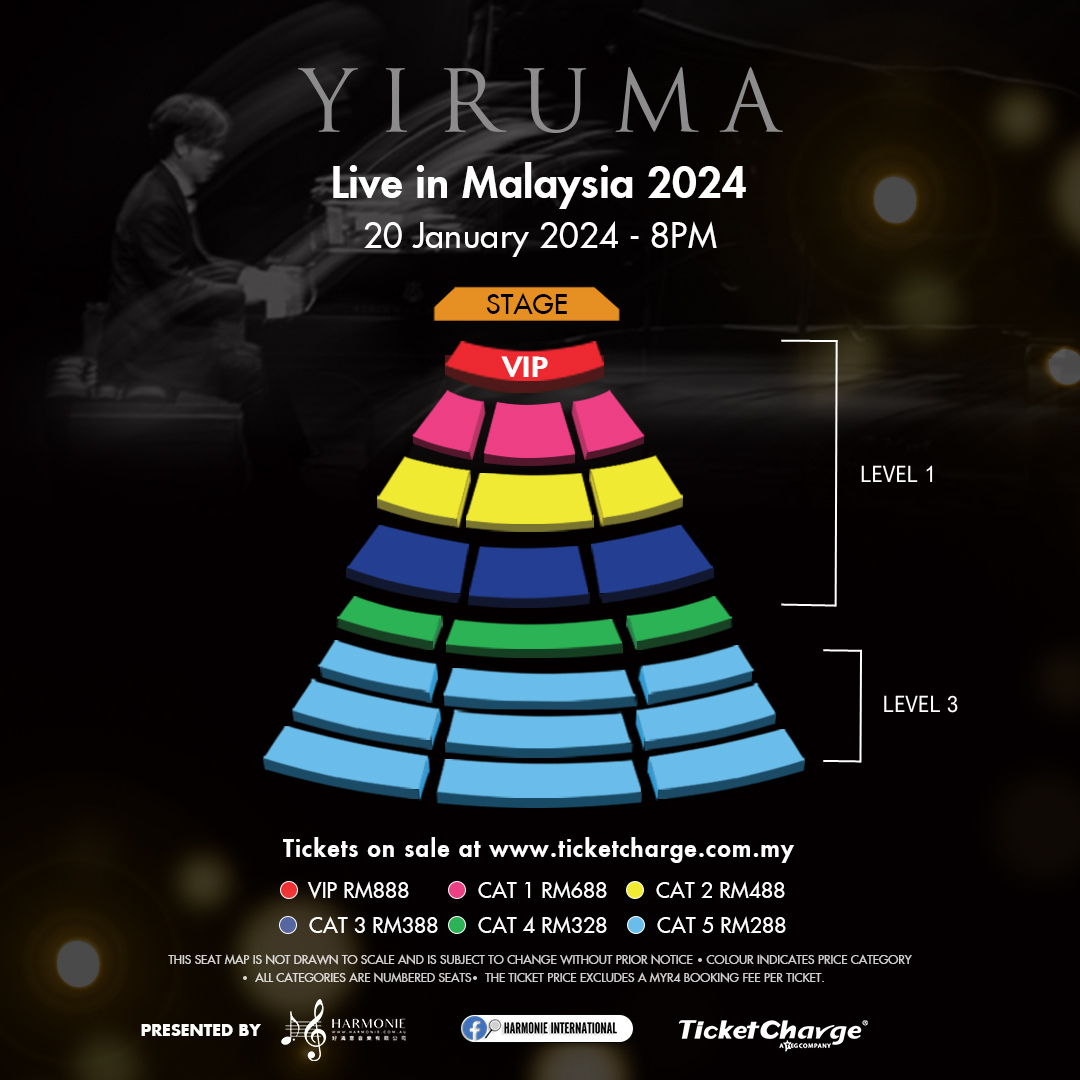 Yiruma Live in Malaysia 2024 tickets | Plenary Hall, KLCC | TicketCharge