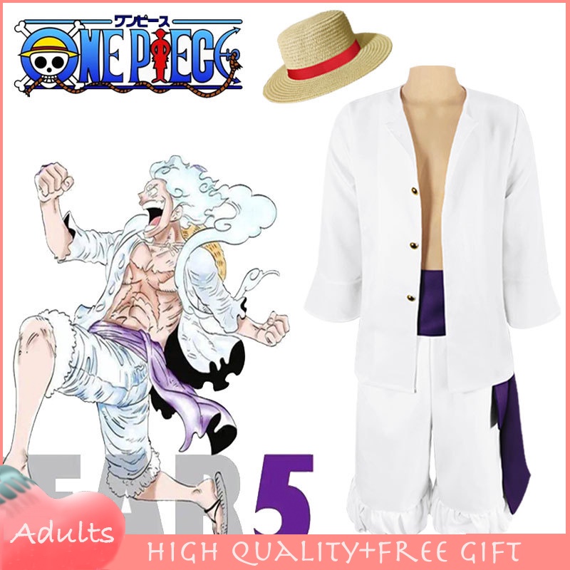 Gear5 Nika Luffy Cosplay Costume One Piece Monkey D Luffy Cap Wano ...