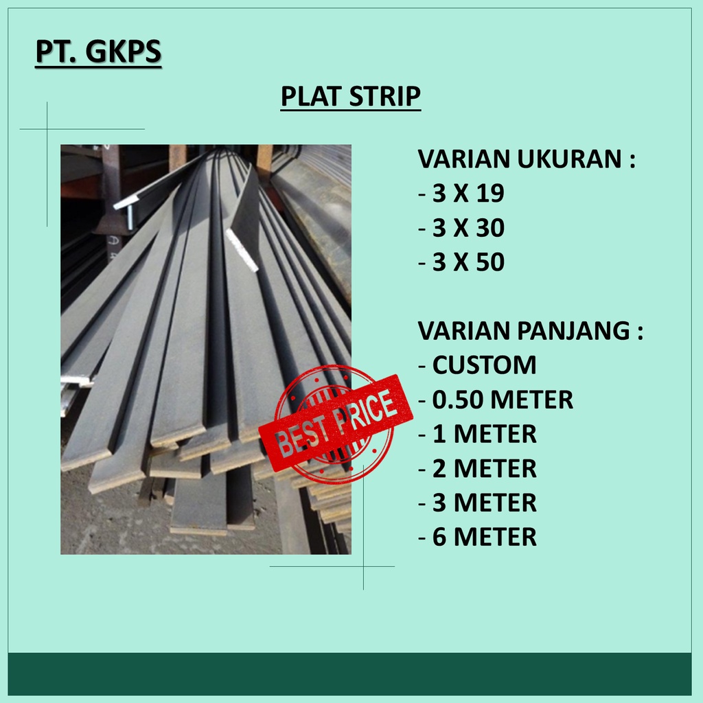 Jual Plat Strip 3 x 50 x 2 Meter | Shopee Indonesia