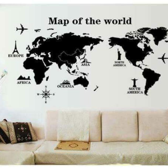 HappyWallPH - World Map Wall Sticker | Shopee Philippines