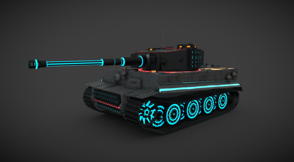 Sci-fi Tank 3d model