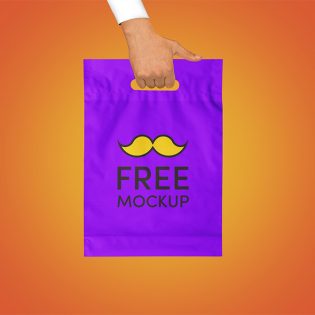 Plastic Hand Bag Mockup Free PSD