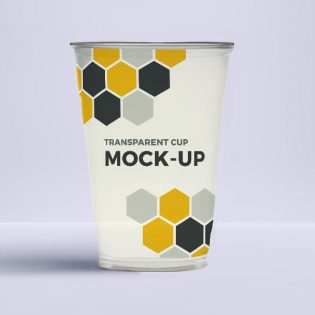 Plastic Drinking Glass Mockup Free PSD