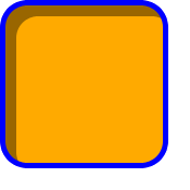 A round-cornered box with a light gray shadow the inverse shape
					          of the padding box filling 10px in from the top and left edges
					          (just inside the border).