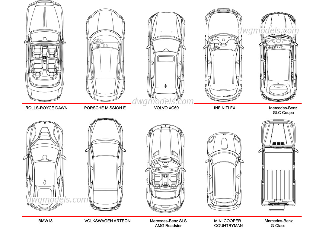 Car Drawings Top View