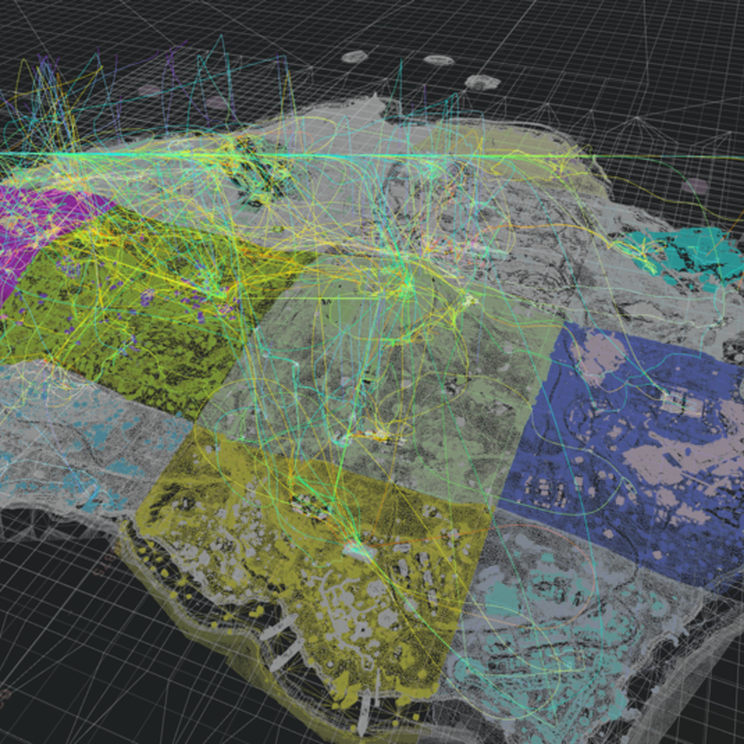 A screenshot of player data on Call of Duty: Warzone’s Caldera map.