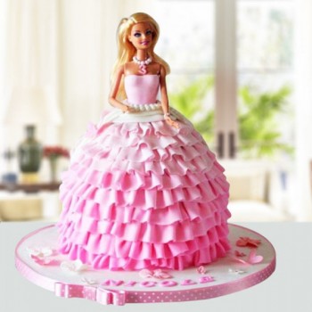 Pink Blush Barbie Cake