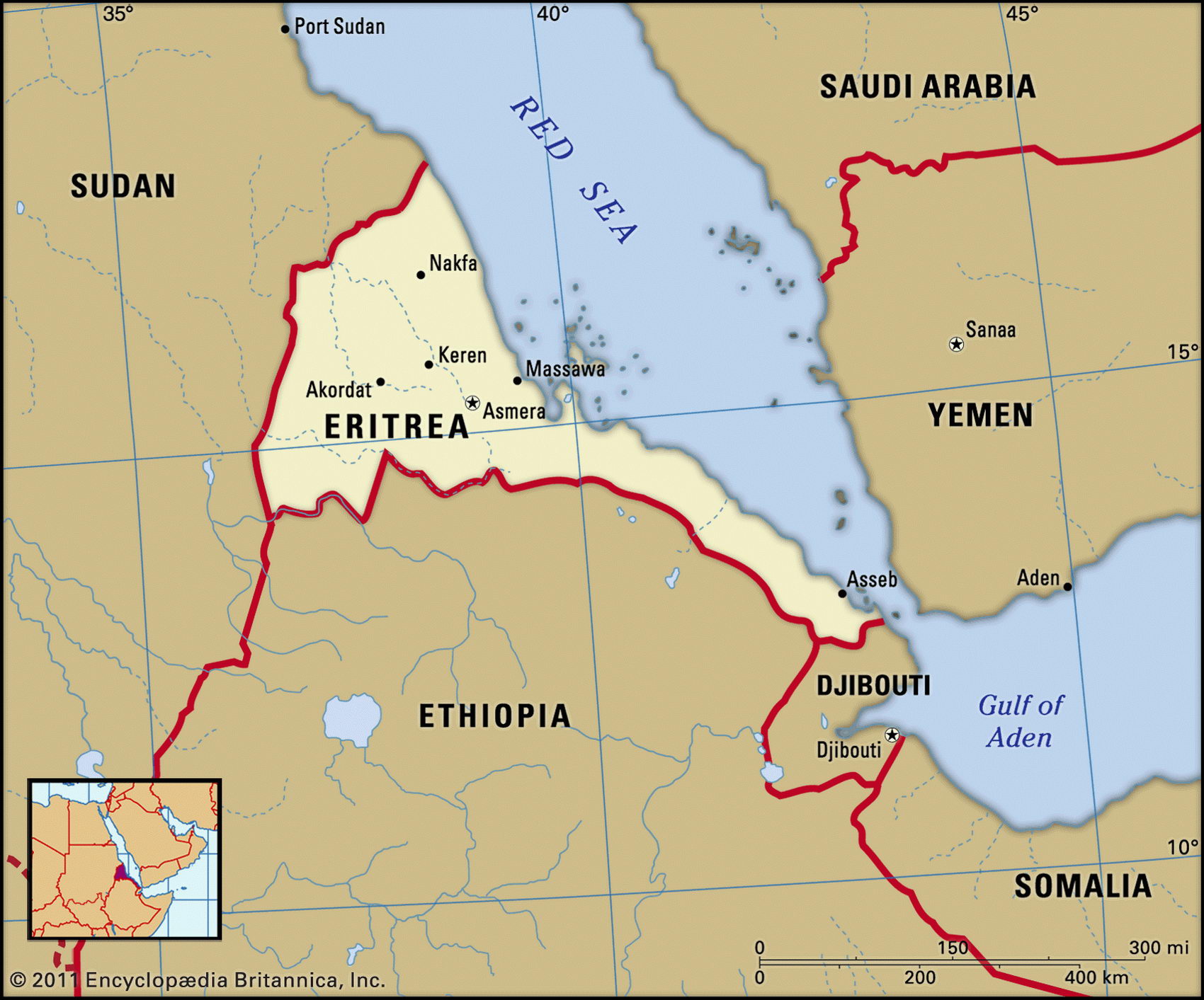 Eritrea map