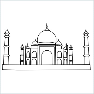 draw a taj mahal