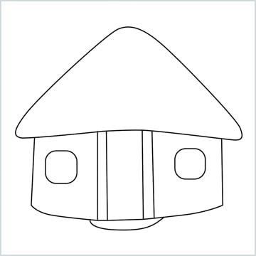 draw a hut